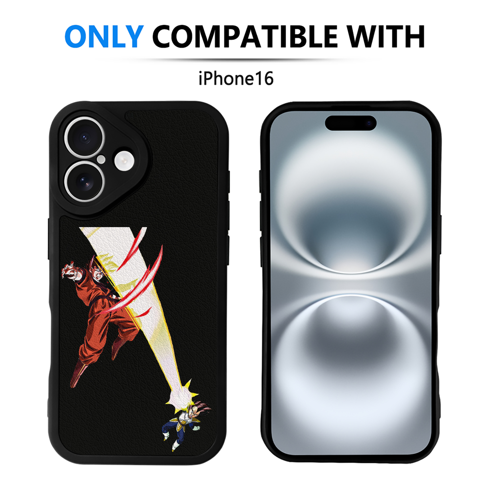 （画像用） ドラゴンボール ベジータ四世（Bejīta Yonsei）DRAGON BALL Vegeta IV 【iPhone 16シリーズ対応】シリコンスマホケース（レザー調） 材質：シリコン
